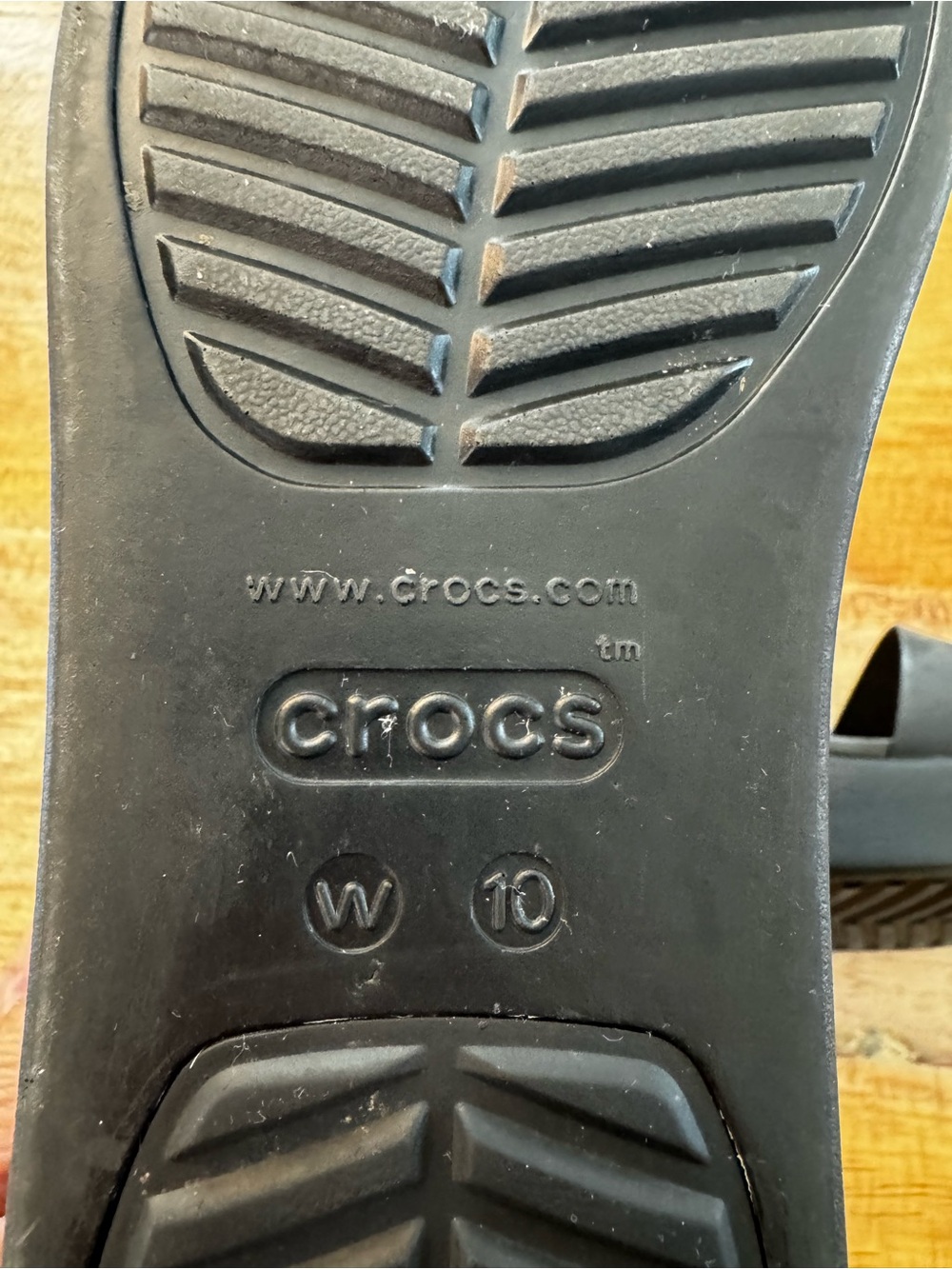 CROCS Brooklyn Low Wedge Black Sandals LiteRide Cushion size 10 - Picture 7 of 9